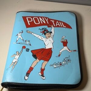 Vintage Cheerleader Binder with Sports Graphics 1950s